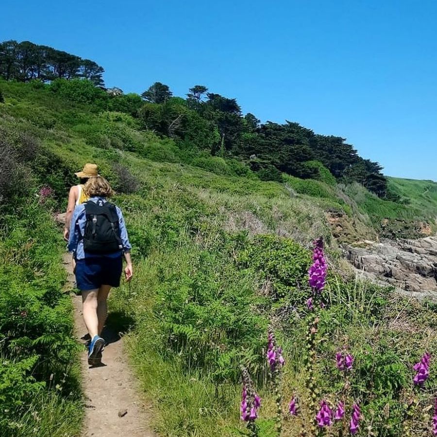 Hiking on the coast path