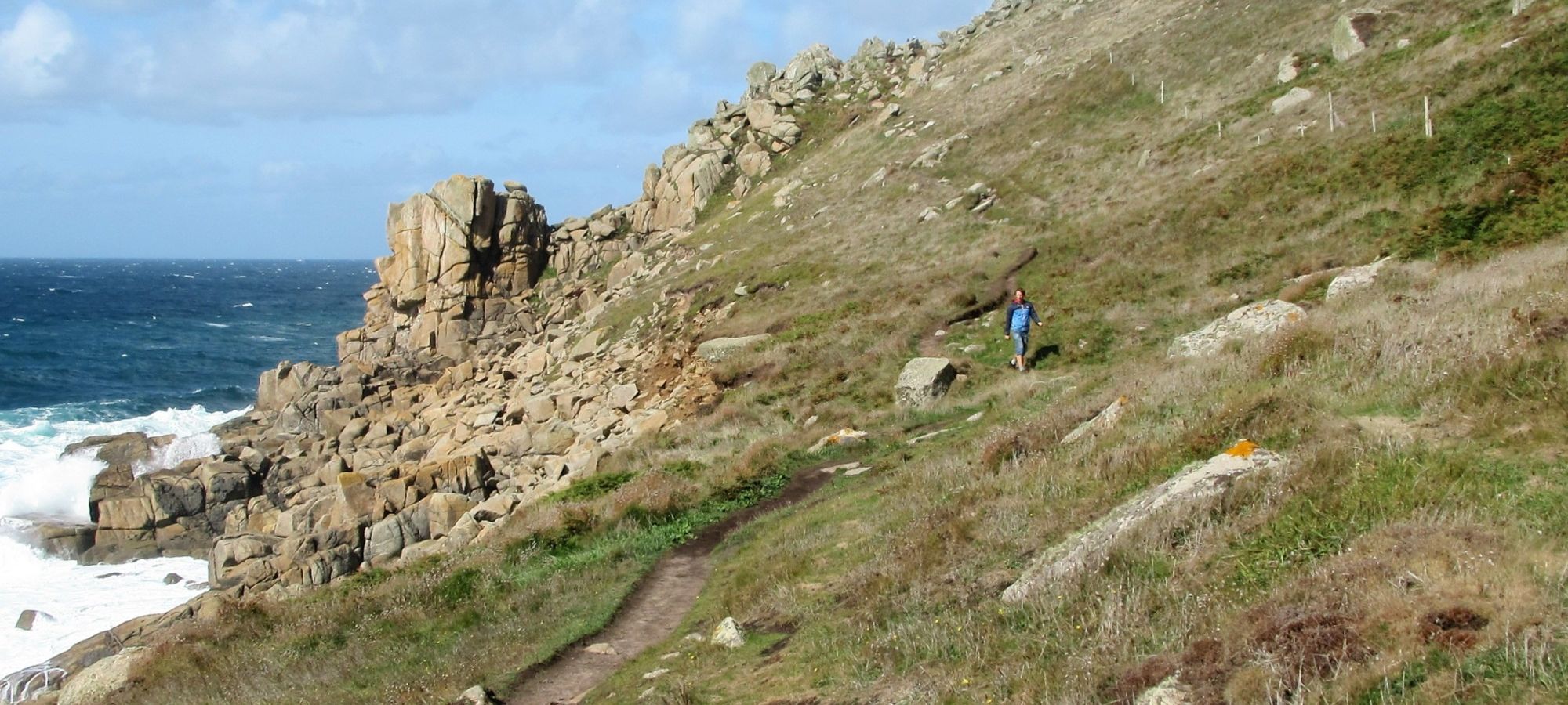 walking the coast path at Gwenver