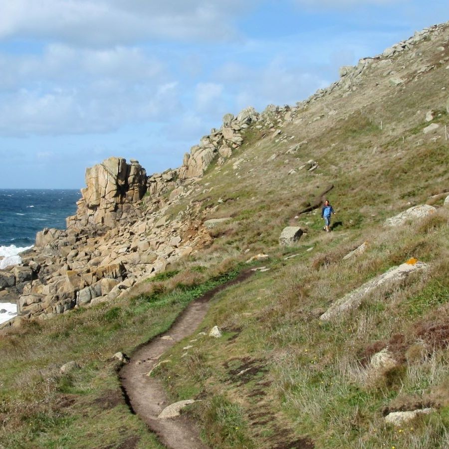 walking the coast path at Gwenver