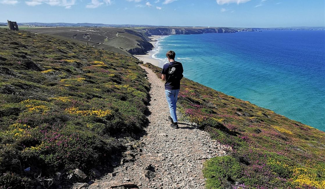 Walker on the South West Coast Path