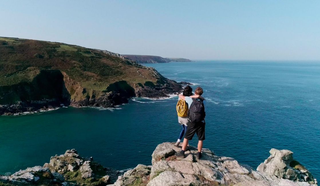 walkers at Porthmeor