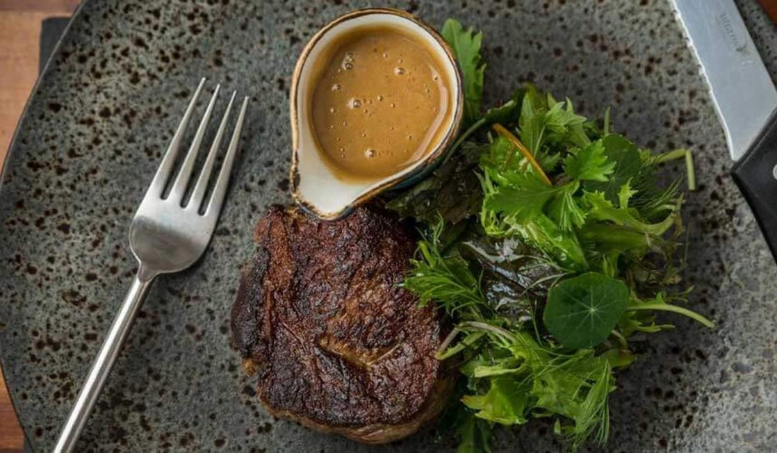beautifully presented meal