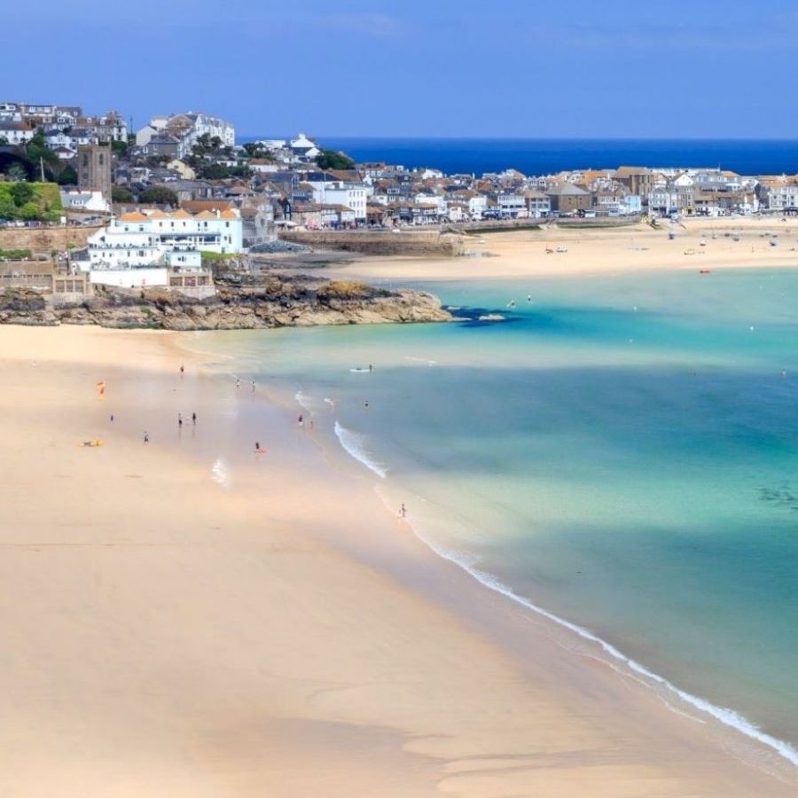 St Ives harbour and boats