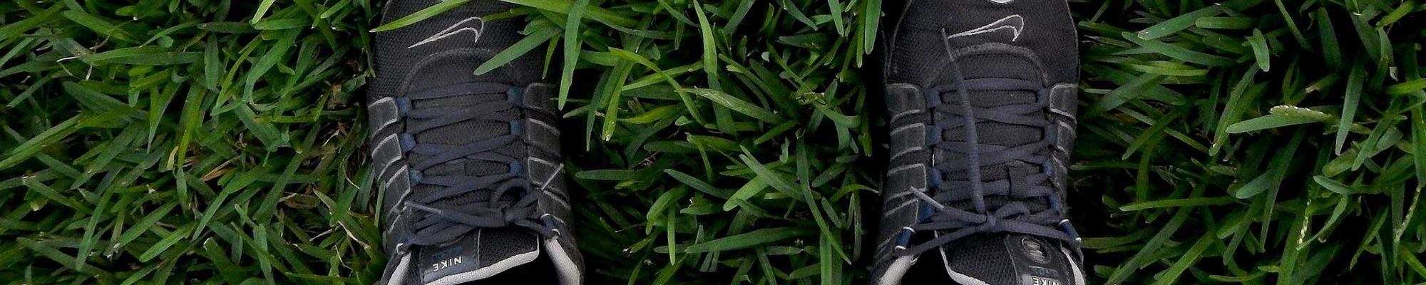 walking boots in grass