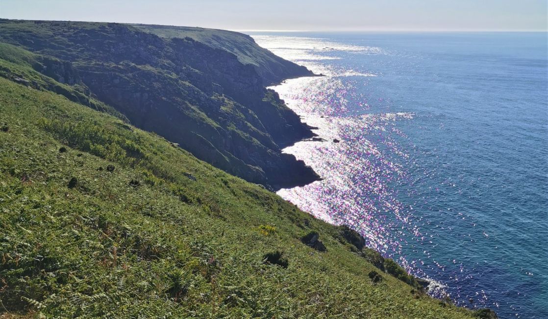 rugged cliffs late afternoon