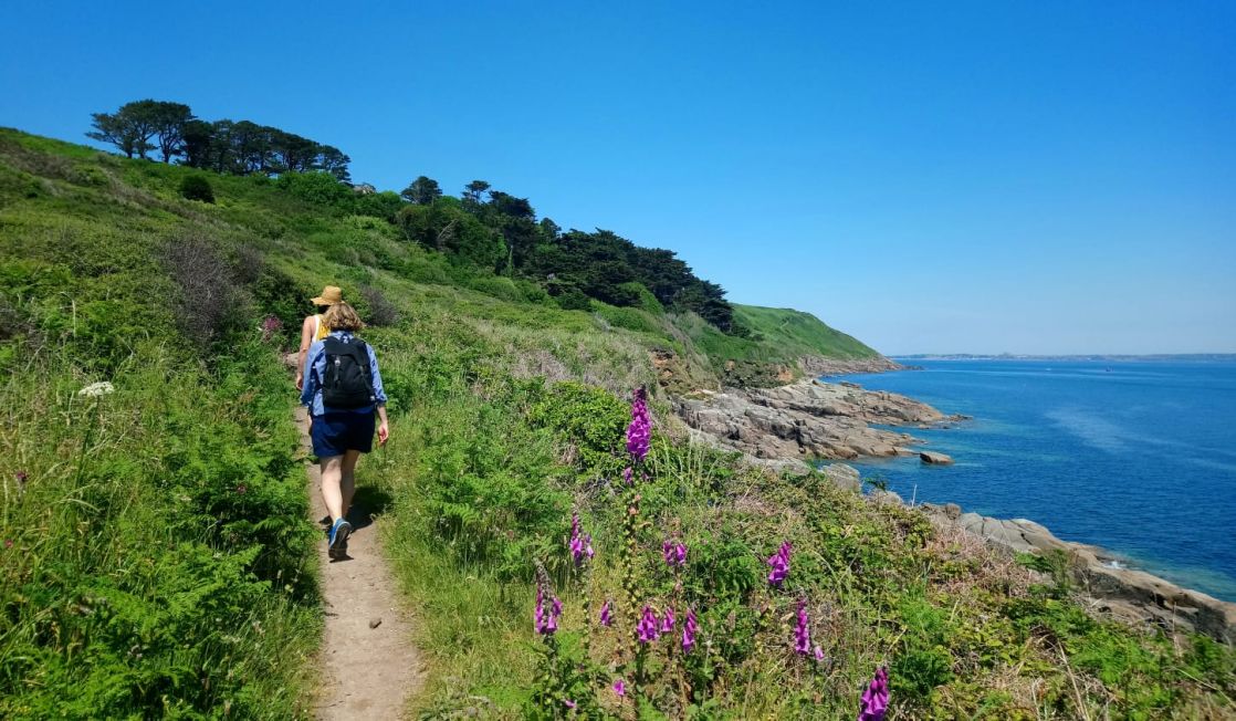 walkers on the coast path
