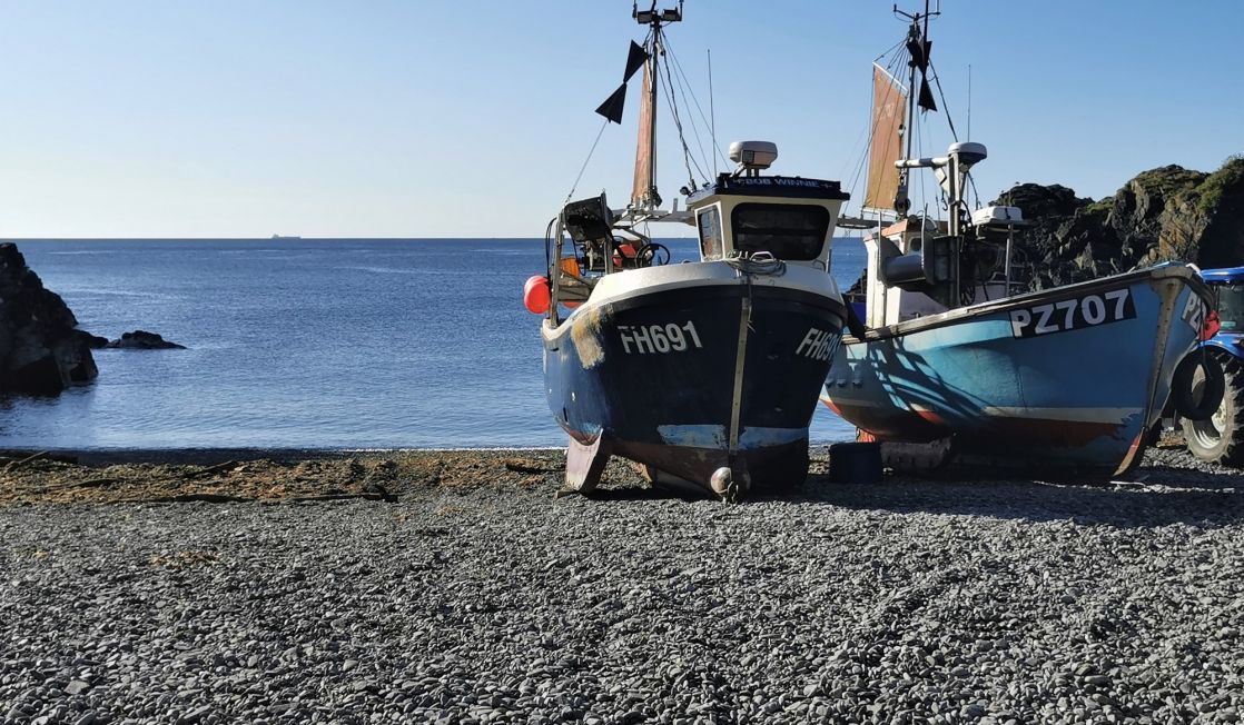 Boats on the beach at Cadgwith