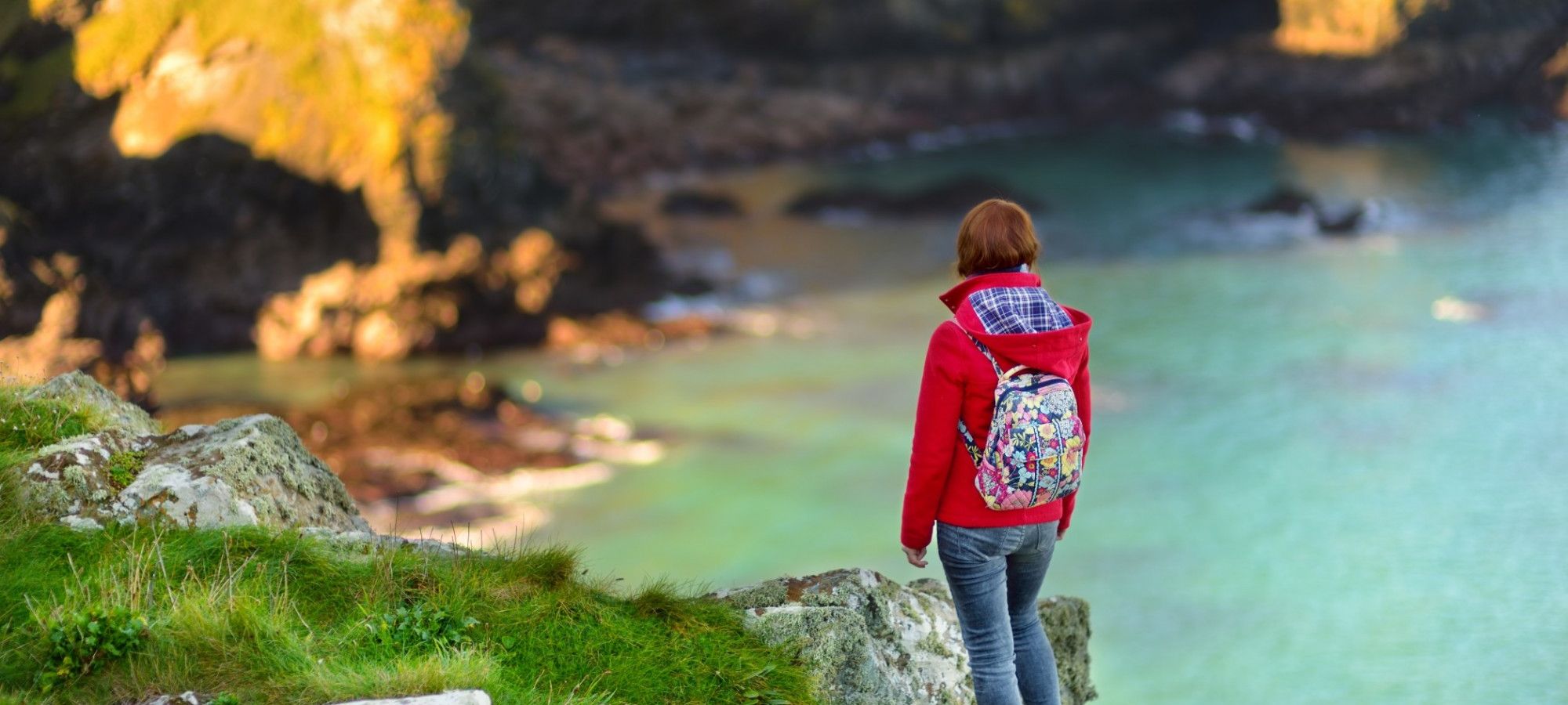 Female walker on the cliffs