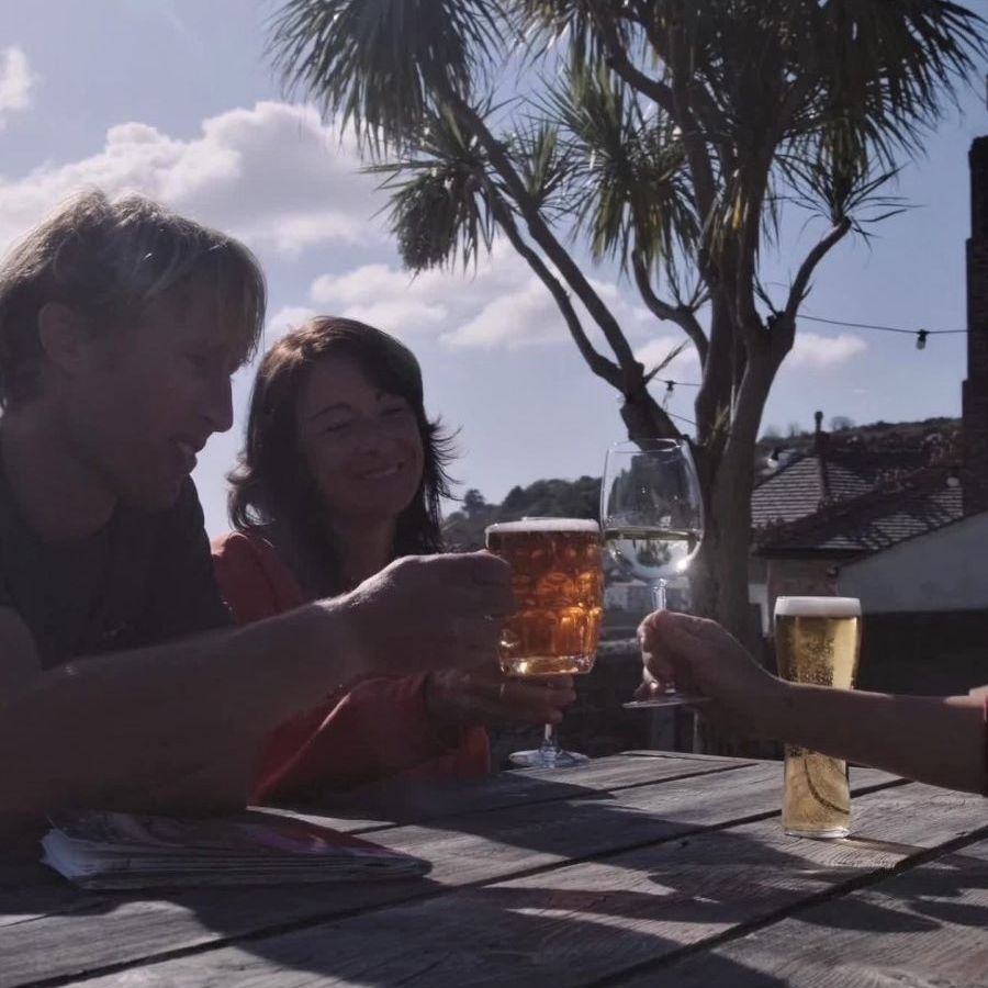 friends having a drink